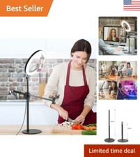 10" Selfie Ring Lights Overhead Desk Circle Tripod Adjustable Shooting Arm Fo...