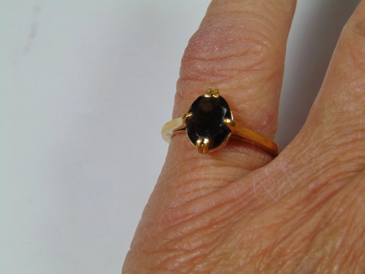 GORGEOUS 18 K H G E AVON RING WITH A BROWN STONE eBay
