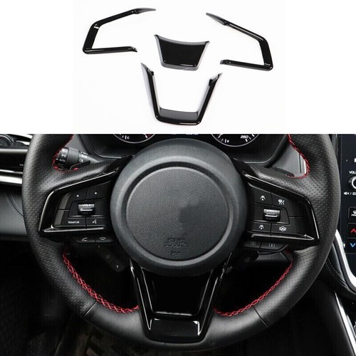 4X Black Steering Wheel Trims Cover For Subaru Crosstrek Forester Impreza XV - Foto 1 di 6