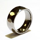 New Fancy Pattern Faceted Tungsten mens comfort fit wedding band 10.7g 8.5 — photo 5