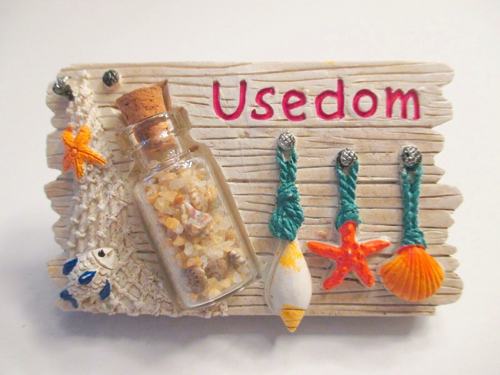 Usedom Baltic Sea magnet sea starfish poly relief souvenir Germany shells!