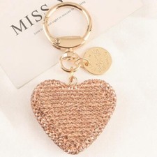 Shiny Rhinestone Heart Keychain Car Keychain Handbag Pendant Gift Men Women