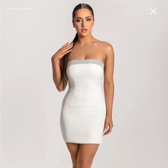 White store dress meshki