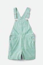 BRIXTON Women's CHRISTINA SHORT OVERALLS - Medium - Leprechaun - NWT