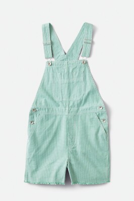 BRIXTON Women's CHRISTINA SHORT OVERALLS - Medium - Leprechaun - NWT