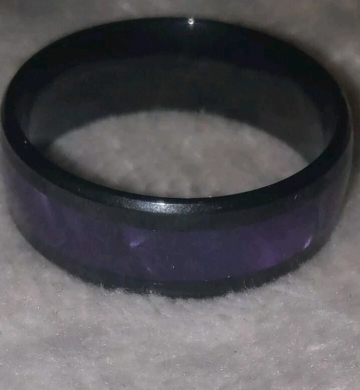 不锈钢黑色和紫色戒指尺寸 11 — 第 3/3 张图片