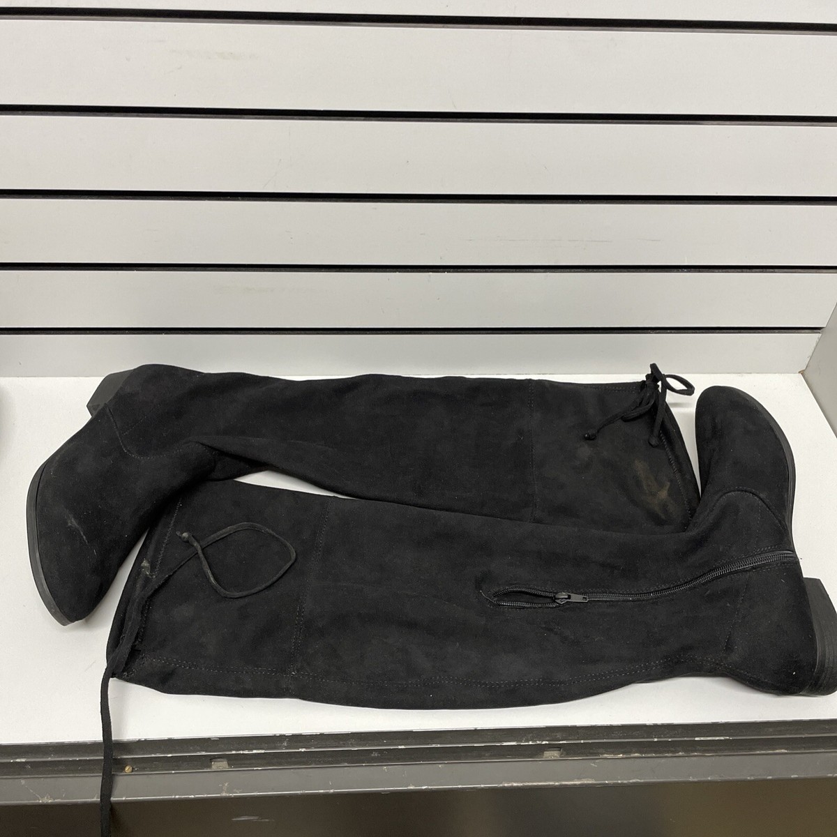 No Boundaries Women's Black Boots Knee High Dakota Style Low Flat