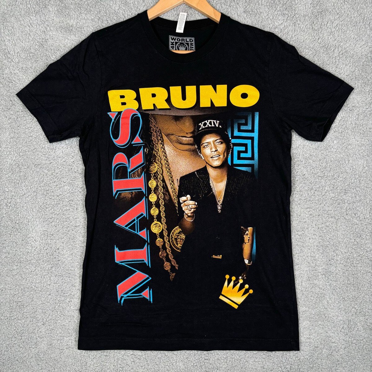 Bruno Mars 24K Magic World Tour Tシャツ M Bruno Mars T-Shirt Adult Medium Black 24k Magic World Tour Concert