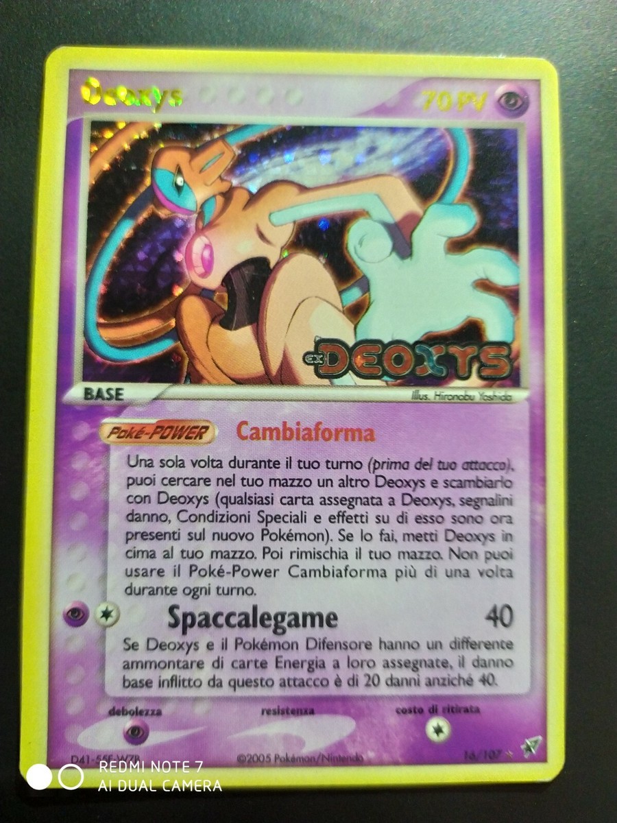 deoxys reverse holo ex deoxys 16/107 ITA Excellent Logo Stamp | eBay