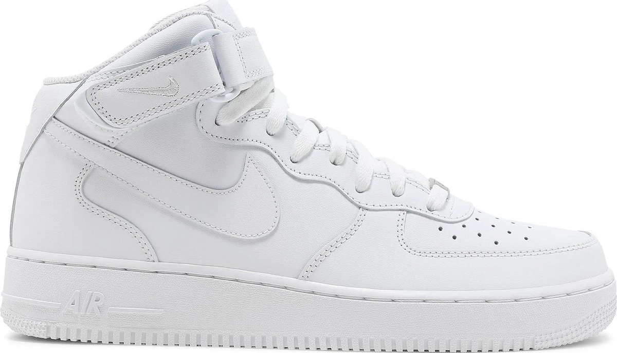 NIKE Air Force 1 White Mid 2016 Size 7 No Laces Nike Air Force 1 Mid Sneakers for Men for Sale  main image 4