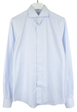 SUITSUPPLY Try On Extra Slim Fit Formal Shirt Men's 41L / 16L Pinstripe Blue