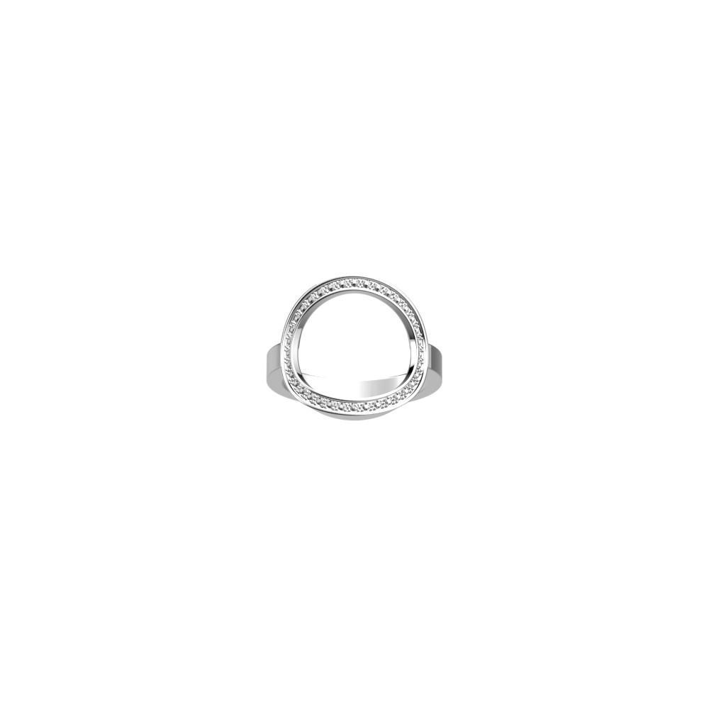 Bague Pure Précieuse Ronde 16 mm : le cadeau argenté parfait