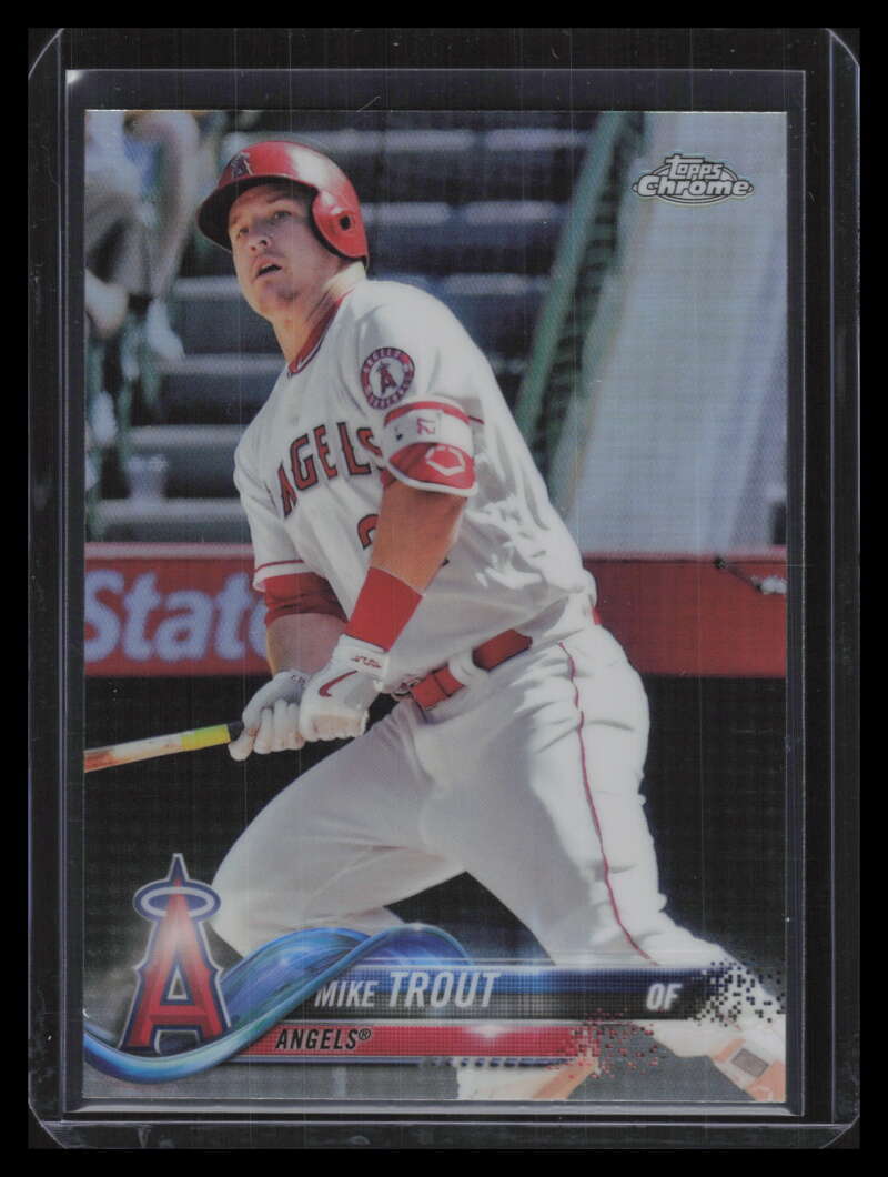 2018 Topps Chrome Refractor 100 Mike Trout (b)