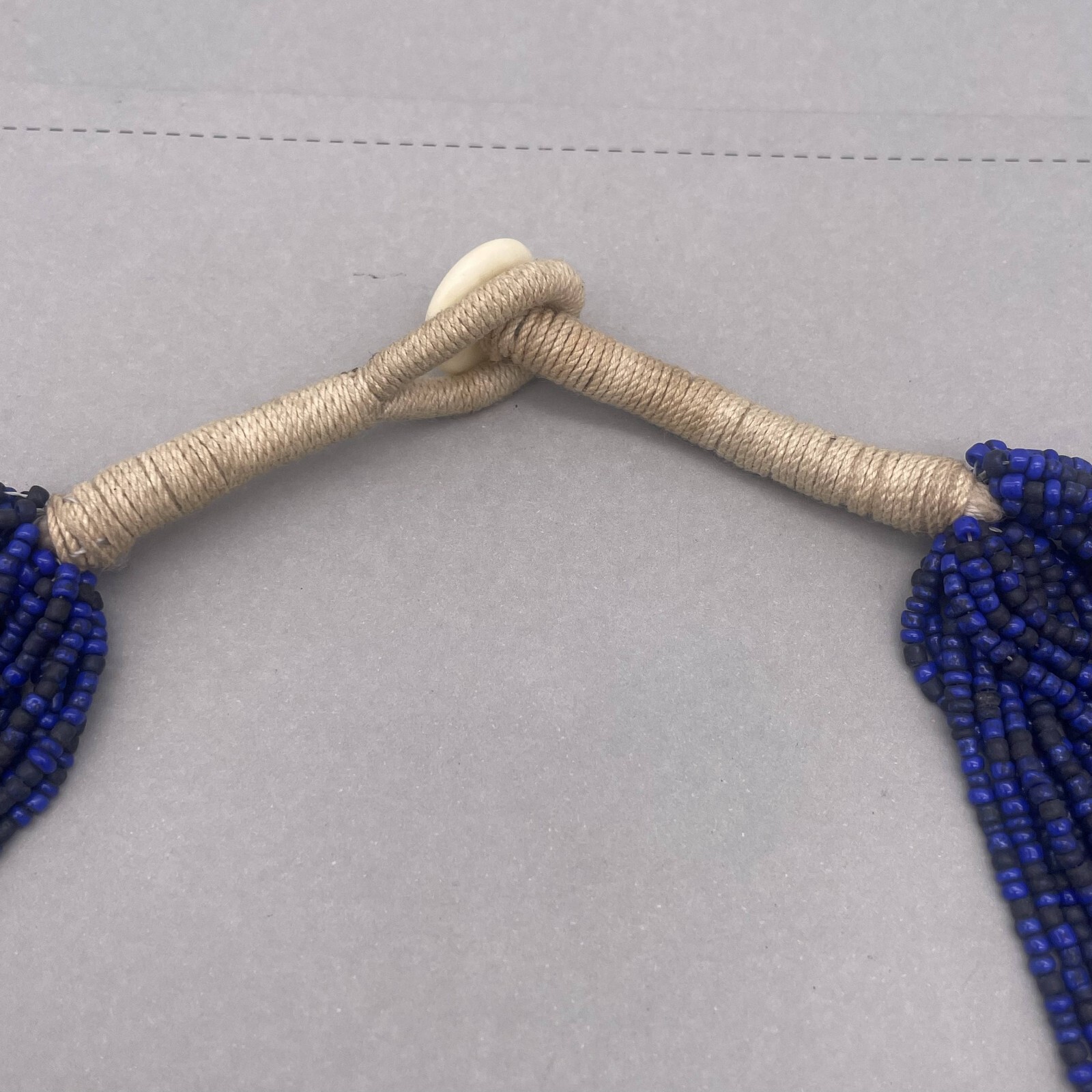 Multistrand Blue Beaded Layered Statement Necklac… - image 5