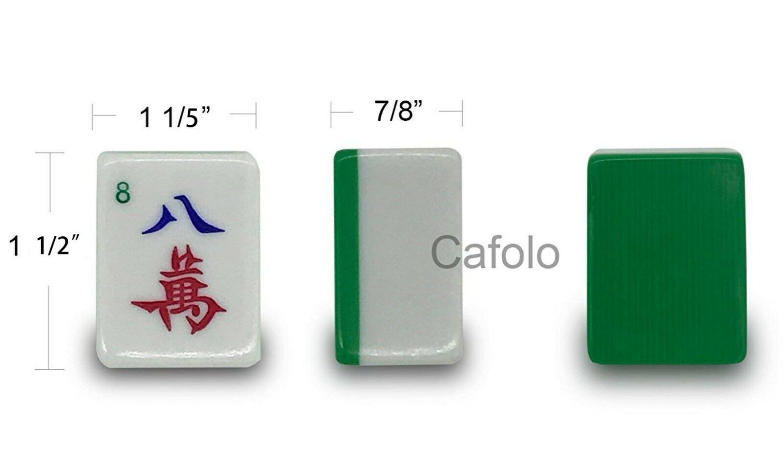 Chinese Mahjong Set X-Large 144 Ivory Color Tile 1.5" Tiles Mah-jongg  with Case