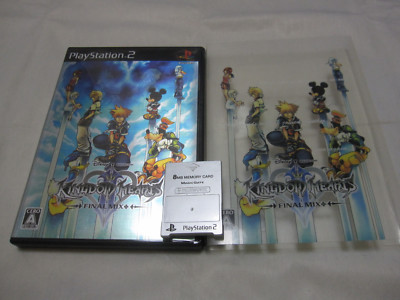 USED English Limited PS2 Kingdom Hearts II 2 Final Mix W/Silver Memory Card Set