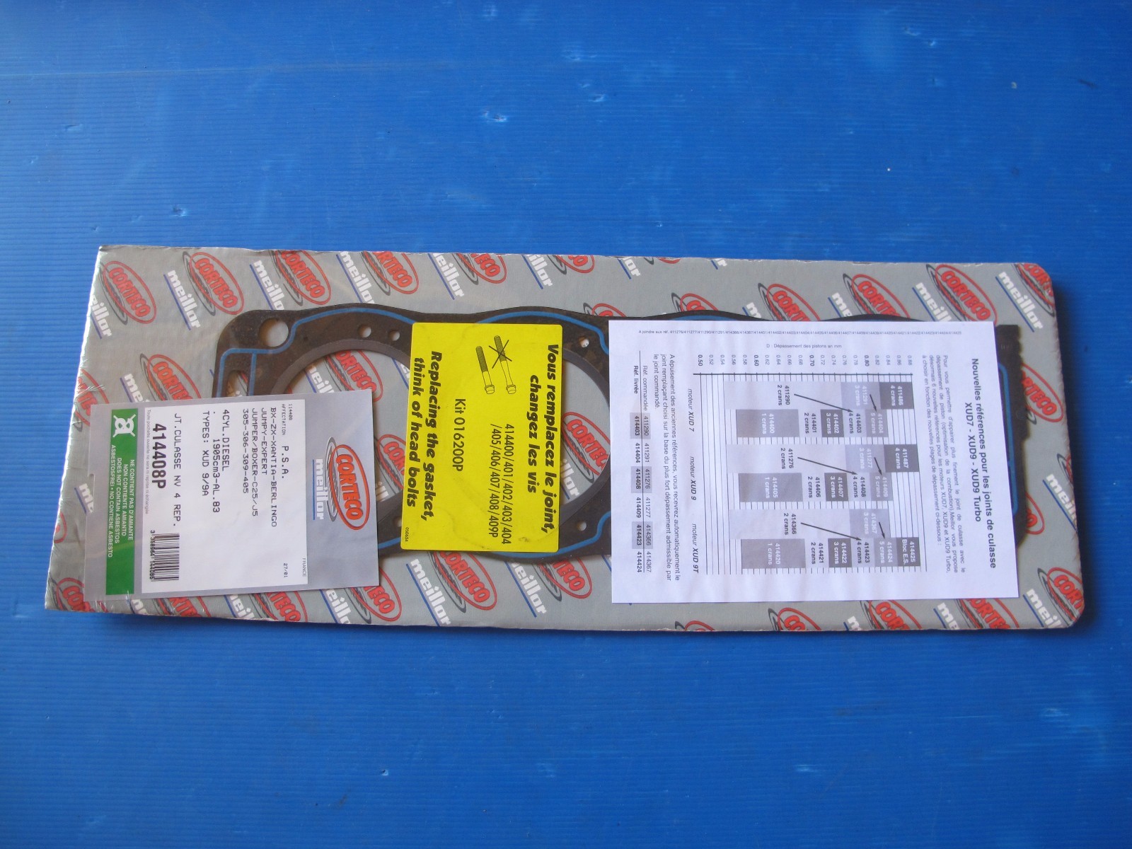 Joint de culasse Corteco compatible Citroën Xantia ZX et Berlingo essence 1.8 2.0