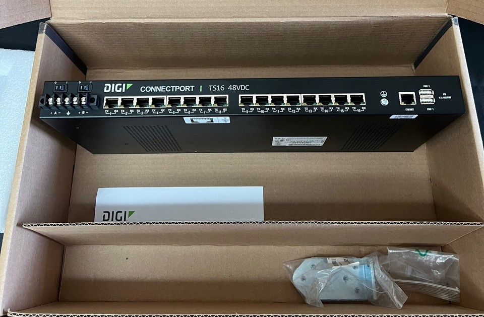 DIGI ConnectPort TS16 48VDC 70002538 Terminal Server RS-232 Ethernet ...