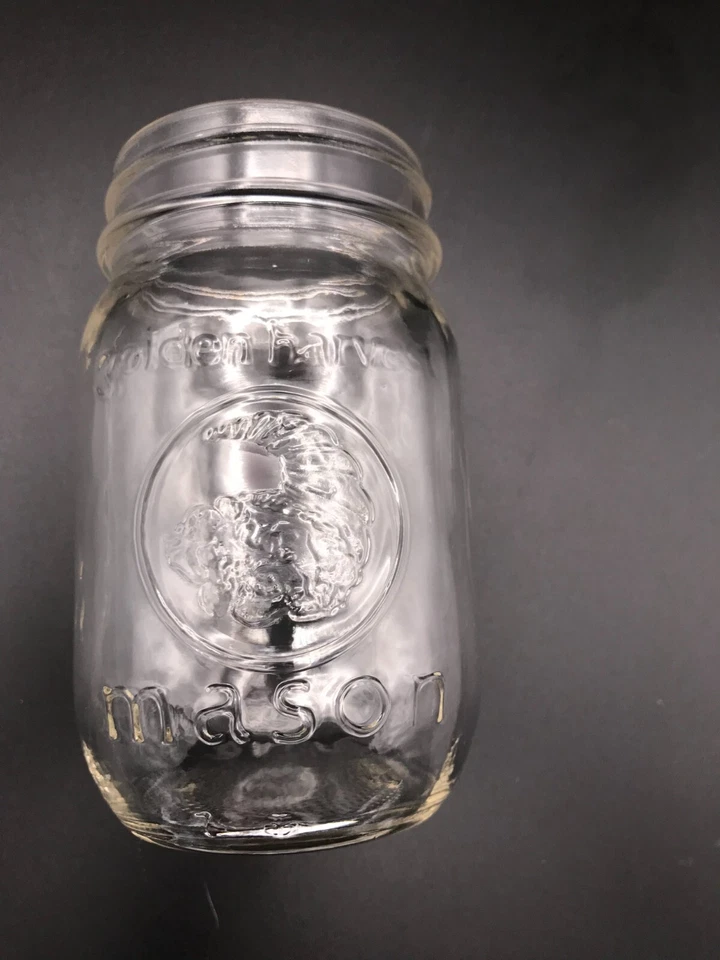 Tarro de albañil de vidrio Golden Harvest 350 ml/12 oz sin tapa tarro de albañil de diseño de frutas de 5" Foto 2 de 4