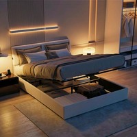 Polsterbett 140X200 Bettgestell Mit Stauraum Doppelbett Mit USB Jugendbett Teddy