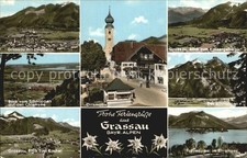 Grassau Chiemgau Panorama Hochfelln Rachel Ortsmotiv Kirche Kaisergebirge Schnap
