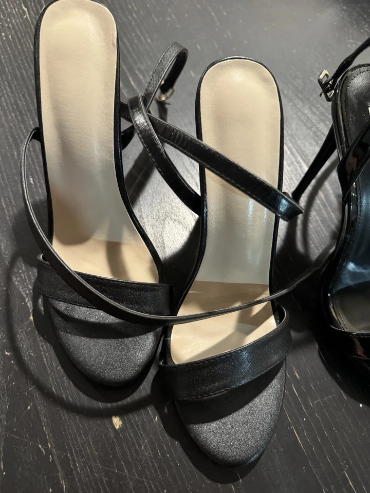 Lote de 2 Tacones con Correa Talla 7.5 Mujer Negro Steve Madden Más de 4 Pulgadas Foto 2 de 4