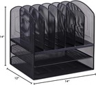 Nice! 2 Lorell Horizontal Vertical Steel Mesh 8-Slot Desk Organizer LLR37523 — photo 9