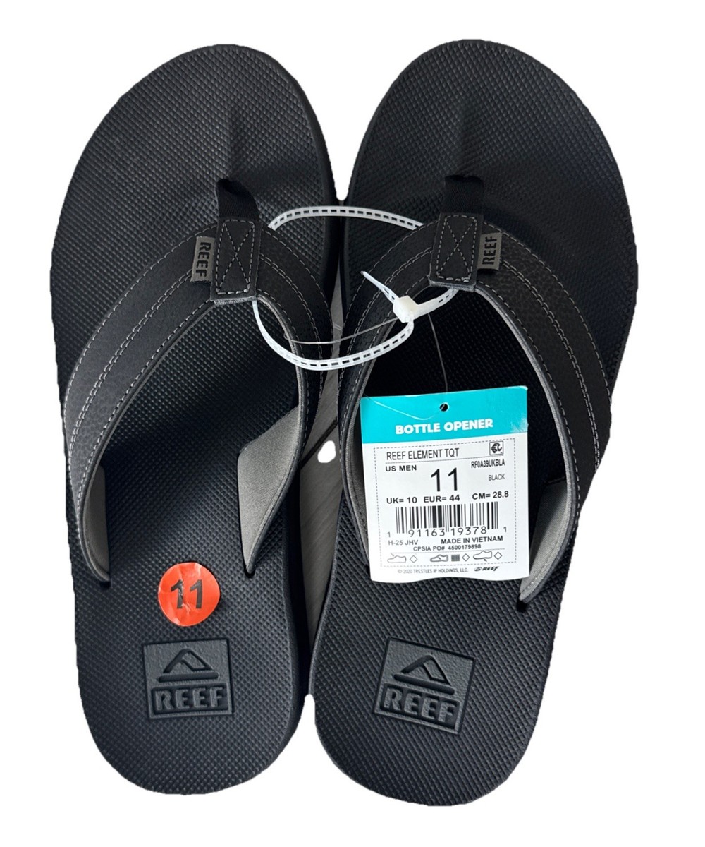 REEF Sandals for Men Size 12 With Bottle Opener, Color Black  display picture 3