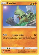 Larvitar (115) 115/214 Common SM - Lost Thunder Pokemon TCG Card NM