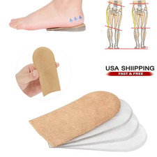 Shoe Insoles Invisible Height Increase Silicone Gel Heel Lift Taller Inserts Pad