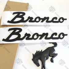 3PC Chrome/Black Tailgate Fender Classic Emblem Badge For 2021-2026 Accessories
