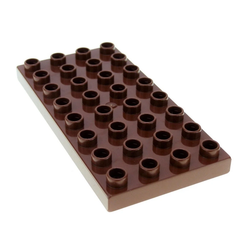 1x Lego Duplo Bau Platte 4x8 rot braun Basic 4249889 20820 10199 4672