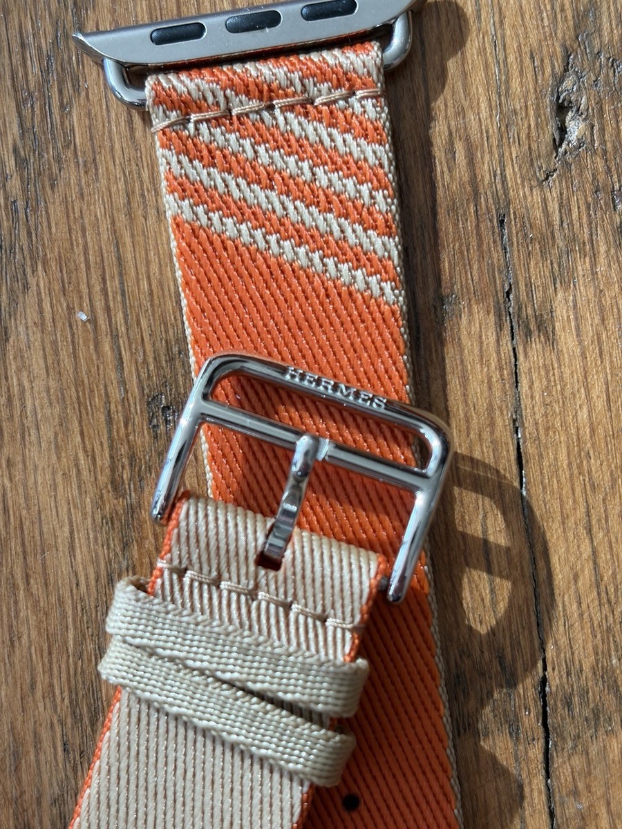 Apple Watch Hermès Jumping Single Tour Band Kraft / Orange 46/45
