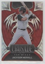 2023 Panini Chronicles Crusade Red Wave Prizm 56/199 Jackson Merrill #10 o7m