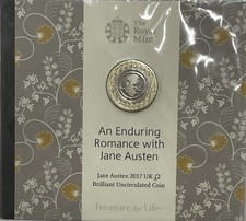Royal Mint 2017 Jane Austen £2 Two Pound Coin Brilliant Uncirculated Sealed