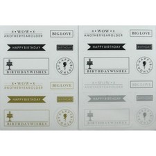 Fundamentals Sentiments Stickers-Birthday - 6 Pack