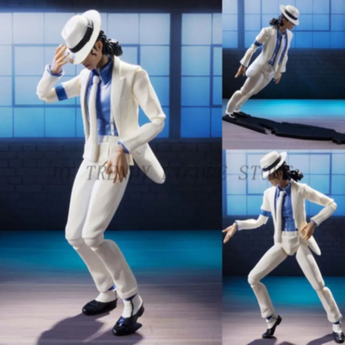 14cm SHF Michael Jackson Action Figure Smooth Criminal Moonwalk
