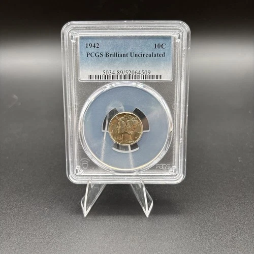 1942 Mercury Head Dime BU PCGS Brilliant Uncirculated 90% Silver