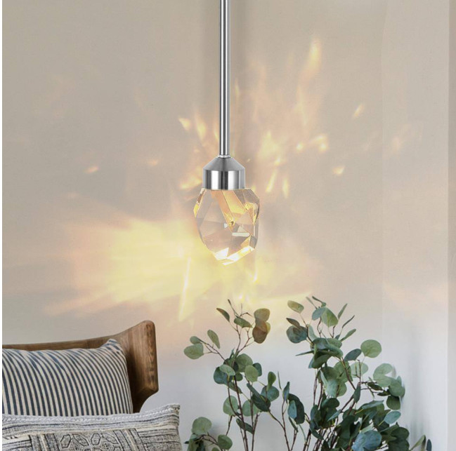 Modern Geometric Crystal Integrated Led Pendant Light