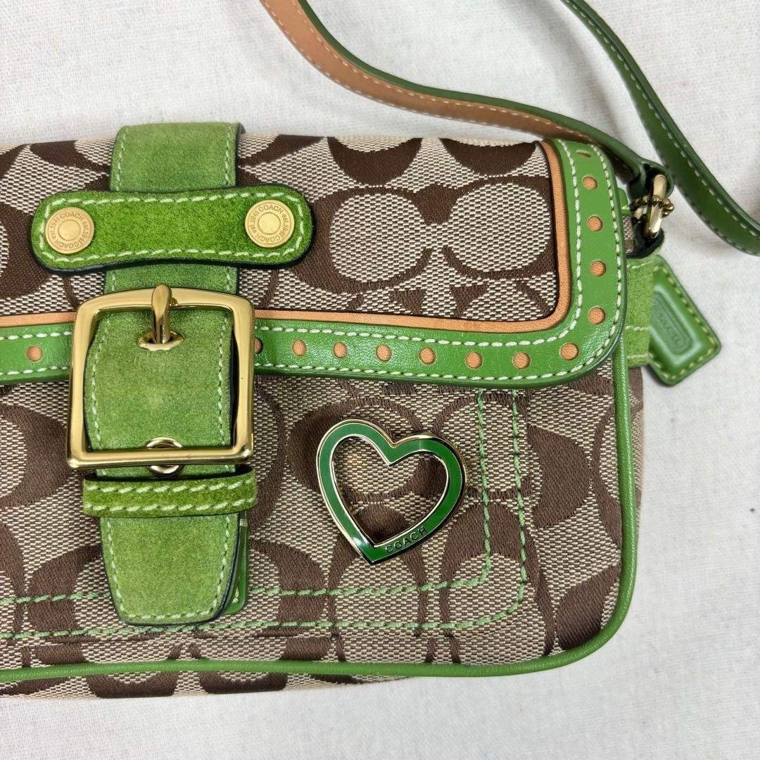 COACH Soho Signature Shoulder Bag Green - Gem