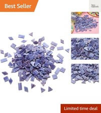 Glass Mosaic Tiles for Art Crafts, 4 Shapes Mixed Colorful Glass Tiles Tiffan...