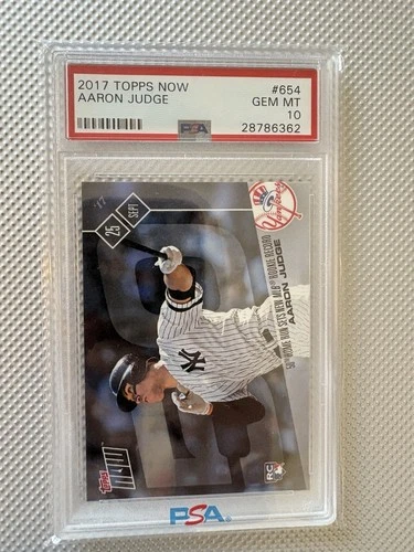 2017 Topps Now Aaron Judge #654 Rookie Record 50th Homerun PSA 10 Yankees MLB