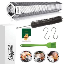 Smoke Tube for Pellet Smoker, 12" Stainless Steel BBQ Smoking Tube - 5 Hr Hot...