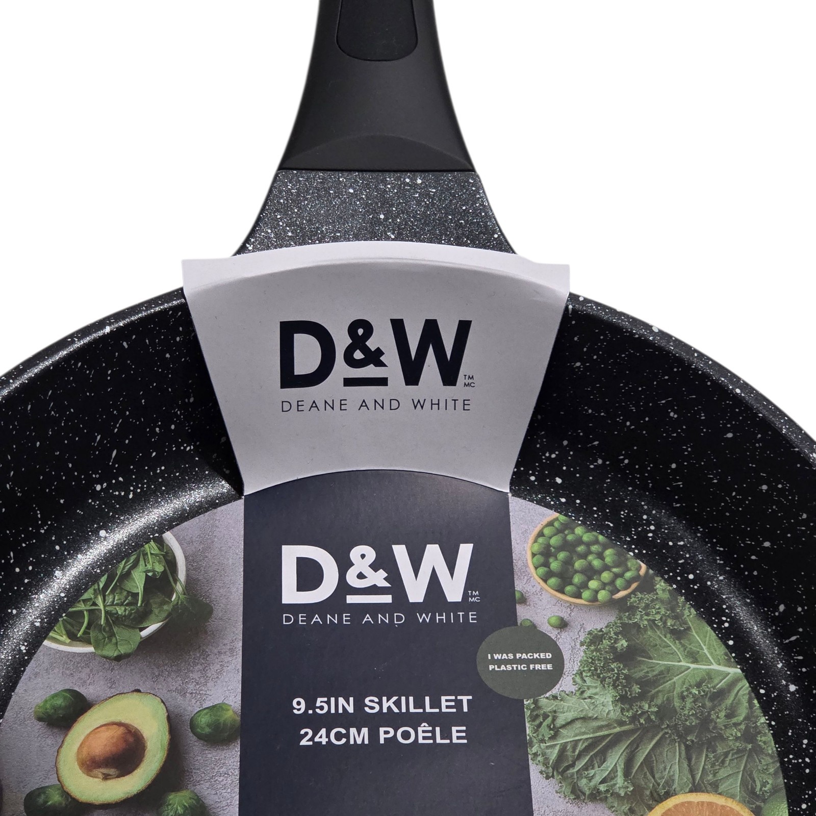 D&W Deane And White Cookware 9.5in Frying Pan Skillet Nonstick Interior Black