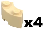 Lego New Part 85080 Tan BRICK Round 2 x 2 Macaroni with Stud Notch Qty 4 TN4