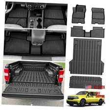 Floor Mats Truck Bed Mat for 2022 For Maverick Hybrid 2022-2026 Full Set