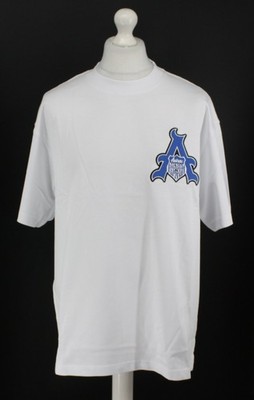 AVIREX HERREN CUNNINGHAM T-SHIRT LOGO RUNDHALSAUSSCHNITT MUSTER UK M WEISS UVP £70 IB