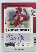 2021 Panini Contenders Rookie Ticket 2 Tejay Antone #198 Auto 5w7