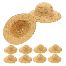 15 Pcs Doll Straw Hats Tiny for Crafts Mini Figurines Adorable Adornment