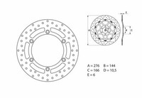 Brembo Serie Oro Bremsscheibe Starr - 68B407E7